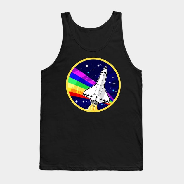 NASA Rainbow Pride Spaceflight Badge Tank Top by forge22